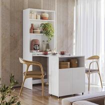 Mesa Bancada Gourmet para Cozinha Salt Branco Z06 - Mpozenato