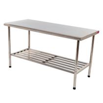Mesa Bancada Imeca Padeiro Multiuso C/ Grade Inferior Medida 1,50 X 0,70M Inox 430 Desmontável M5814 Mesa Bancada Imeca Padeiro Multiuso C/ Grade Inferior Medida 1,50 X 0,70M Inox 430 Desmontável M5814