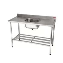 Mesa Bancada Industrial Imeca Multiuso Em Inox Grade Inferior Com Cuba Central 6812 Mesa Bancada Industrial Imeca Multiuso Em Inox Grade Inferior Com Cuba Central 6812