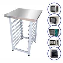 Mesa Bancada Mesinha para Forno convecção Venancio Smart com Suporte Assadeira 35x35