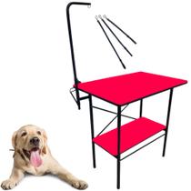 Mesa Banho E Tosa Com Prateleira Petshop - Bravura Pet