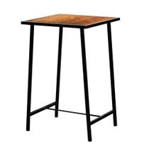 Mesa Bar Bistrô Industrial 78cm Preta Madeira Imbuia