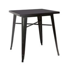 Mesa Bar Quadrada Aço Ferro Tolix Iron Preto 80x80