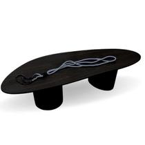 Mesa Bean De Centro Organica Duo em ebano 120x80cm