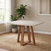 Mesa Bennett Retangular 115cm com Tampo de Vidro