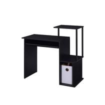 Mesa Benzara Benjara com estante embutida e bandeja de teclado Mesa Benzara Benjara com estante embutida e bandeja de teclado