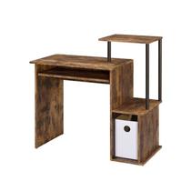 Mesa Benzara Benjara com estante embutida, marrom, preto Mesa Benzara Benjara com estante embutida, marrom, preto