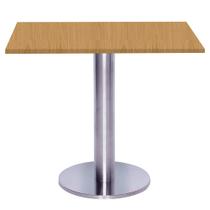 Mesa Beta Big Inox 75 cm (Alt) Disco Redondo Tampo MDP Quadrado 80 cm (Larg) x 2,50 cm (Alt) Samba Mesa Beta Big Inox 75 cm (Alt) Disco Redondo Tampo MDP Quadrado 80 cm (Larg) x 2,50 cm (Alt) Samba