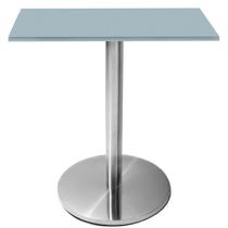 Mesa Beta Inox 75 cm (Altura) Disco Redondo Tampo MDP Quadrado 60 cm (Larg) x 2,50 cm (Alt) Cinza Mesa Beta Inox 75 cm (Altura) Disco Redondo Tampo MDP Quadrado 60 cm (Larg) x 2,50 cm (Alt) Cinza