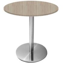 Mesa Beta Inox 75 cm (Altura) Disco Redondo Tampo MDP Redondo 80 cm (Larg) x 2,50 cm (Alt) CasaBlanca Mesa Beta Inox 75 cm (Altura) Disco Redondo Tampo MDP Redondo 80 cm (Larg) x 2,50 cm (Alt) CasaBlanca