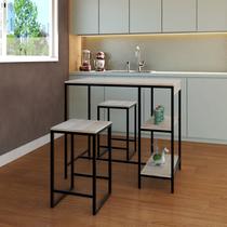 Mesa Bistrô 100cm 2 Banquetas Active Yescasa