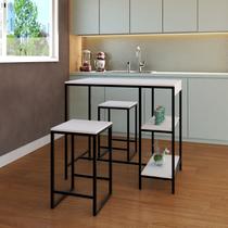 Mesa Bistrô 100cm com 2 Banquetas Active Yescasa Mesa Bistrô 100cm com 2 Banquetas Active Yescasa