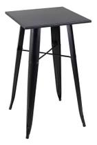 Mesa Bistro Alta De Bar Café Tolix - 60 X 60 Cm Preta Mesa Bistro Alta De Bar Café Tolix - 60 X 60 Cm Preta