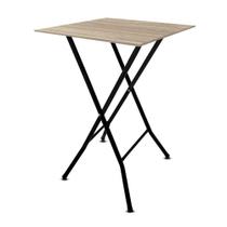Mesa Bistrô Alta Dobrável Maui para Cozinha Bar com Tampo MDF - Preto Fosco e Jade Mesa Bistrô Alta Dobrável Maui para Cozinha Bar com Tampo MDF - Preto Fosco e Jade