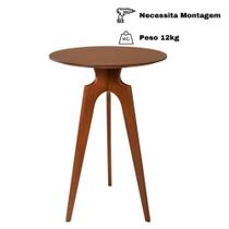 Mesa Bistrô Alta Grécia Madeira Maciça Tampo Lâminado Castanho