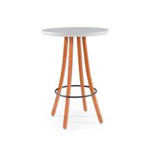 Mesa Bistrô Alta Lótus de Madeira Redonda Mesa Bistrô Alta Lótus de Madeira Redonda