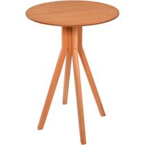 Mesa Bistrô Alta Olímpia Madeira Maciça Tampo Lâminado Amêndoa