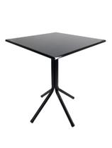 Mesa Bistrô Alta Preta com Tampo Quadrado Preto Mesa Bistrô Alta Preta com Tampo Quadrado Preto