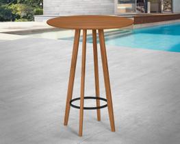 Mesa Bistrô Alta Redonda pés madeira Casa Apartamento Pub Canela Mesa Bistrô Alta Redonda pés madeira Casa Apartamento Pub Canela