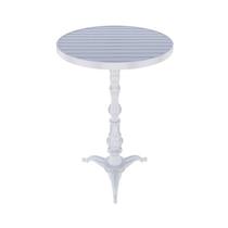 Mesa Bistrô Alta Veroninha Com Tampo Alumínio Branco 106cm Mesa Bistrô Alta Veroninha Com Tampo Alumínio Branco 106cm