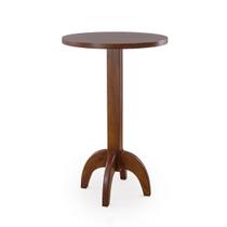 Mesa Bistrô Alto Holanda Redondo 65 Cm MDF e Base Madeira - Rio Madeira