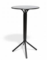 Mesa Bistrô Alto Para Bar Área De Lazer Casa Cozinha Gourmet Lanchonete Café Bar Tampo MDF Estrutura Preta