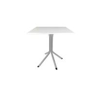 Mesa Bistrô Baixa Aço Prata C/ Tampo 60cm Quadrado MDF