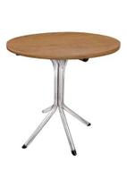 Mesa Bistrô Baixa com 75cm Altura Aço Cromado Tampo 60cm Redondo ou Quadrado Mdf Bar Lanchonete Área Gourmet