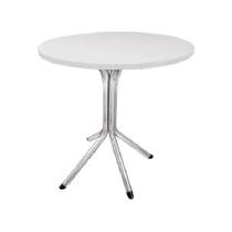 Mesa Bistrô Baixa com 75cm Altura Aço Cromado Tampo 60cm Redondo ou Quadrado Mdf Bar Lanchonete Área Gourmet