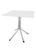 Mesa Bistrô Baixa com 75cm Altura Aço Cromado Tampo 60cm Redondo ou Quadrado Mdf Bar Lanchonete Área Gourmet