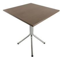 Mesa Bistrô Baixa Estrutura Cromada Com Tampo 60cm Quadrado MDF Mesa Bistrô Baixa Estrutura Cromada Com Tampo 60cm Quadrado MDF