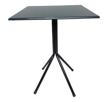Mesa Bistrô Baixa Estrutura Em Aço Com Tampo 60cm Quadrado MDF Mesa Bistrô Baixa Estrutura Em Aço Com Tampo 60cm Quadrado MDF
