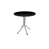 Mesa Bistrô Baixa Prata C/ Tampo 60cm Redondo Mdf