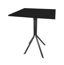 Mesa Bistrô Baixa Preta Aço C/ Tampo 60cm Quadrado MDF Mesa Bistrô Baixa Preta Aço C/ Tampo 60cm Quadrado MDF