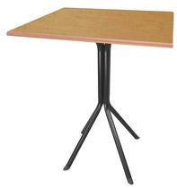 Mesa Bistrô Baixa Preta Aço C/ Tampo 60cm Quadrado MDF