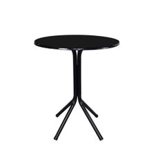 Mesa Bistrô Baixo Preto 80cm Tampo MDF Preto 60 cm - Fortmix