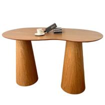 Mesa Bistrô Balcão Cone Duplo 120x80 Orgânica Tampo Freijó Base Freijó Mesa Bistrô Balcão Cone Duplo 120x80 Orgânica Tampo Freijó Base Freijó