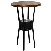 Mesa Bistro Bar Redonda com Cooler Paonanda Cor Preto