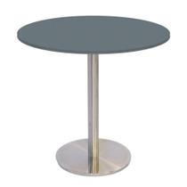 Mesa Bistrô Beta 112,50 cm (Alt) Disco Redondo Tampo MDP Redondo 60 cm (Larg) x 2,50 cm (Alt) Grafite