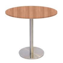 Mesa Bistrô Beta 112,50 cm (Alt) Disco Redondo Tampo MDP Redondo 70 cm (Larg) x 2,50 cm (Alt) Noce Naturalle