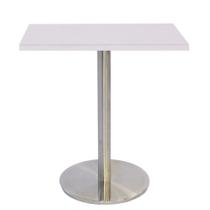 Mesa Bistrô Beta 112,50 cm (Altura) com Tampo em MDP Quadrado 70 cm Branco Mesa Bistrô Beta 112,50 cm (Altura) com Tampo em MDP Quadrado 70 cm Branco