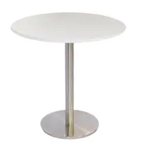 Mesa Bistrô Beta 112,50 cm (Altura) com Tampo em MDP Redonda 60 cm Branco