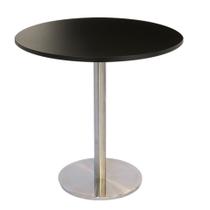 Mesa Bistrô Beta 112,50 cm (Altura) com Tampo em MDP Redonda 60 cm Preto