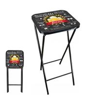 Mesa Bistro Dobravel Em Aço Com Adesivo Decorativo Boteco Mesa Bistro Dobravel Em Aço Com Adesivo Decorativo Boteco