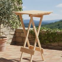 Mesa Bistrô Dobrável em Madeira Eucalipto sem Pintura