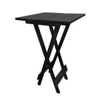 Mesa Bistro Dobravel Quadrada Preta - Preto Mesa Bistro Dobravel Quadrada Preta - Preto