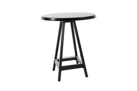 Mesa Bistrô Elegance 80 cm com Tampo de Vidro - Preto