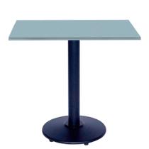 Mesa Bistrô Ferro Preto 111,50 cm (Alt) Disco Redondo Tampo MDP Quadrado 60 cm (Larg) x 2,50 cm (Alt) Cinza Mesa Bistrô Ferro Preto 111,50 cm (Alt) Disco Redondo Tampo MDP Quadrado 60 cm (Larg) x 2,50 cm (Alt) Cinza