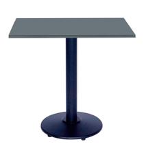 Mesa Bistrô Ferro Preto 111,50 cm (Alt) Disco Redondo Tampo MDP Quadrado 60 cm (Larg) x 2,50 cm (Alt) Grafito Mesa Bistrô Ferro Preto 111,50 cm (Alt) Disco Redondo Tampo MDP Quadrado 60 cm (Larg) x 2,50 cm (Alt) Grafito