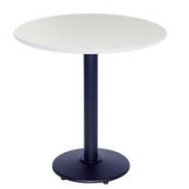 Mesa Bistrô Ferro Preto 111,50 cm (Alt) Disco Redondo Tampo MDP Redondo 60 cm (Larg) x 2,50 cm (Alt) Branco Mesa Bistrô Ferro Preto 111,50 cm (Alt) Disco Redondo Tampo MDP Redondo 60 cm (Larg) x 2,50 cm (Alt) Branco